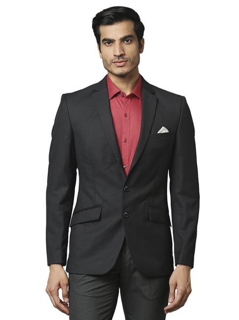 Park Avenue Dark Grey Super Slim Fit Blazers