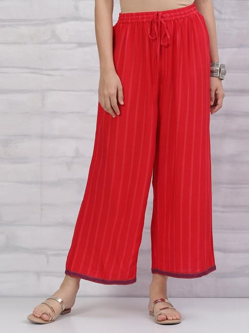 Red striped clearance palazzo pants