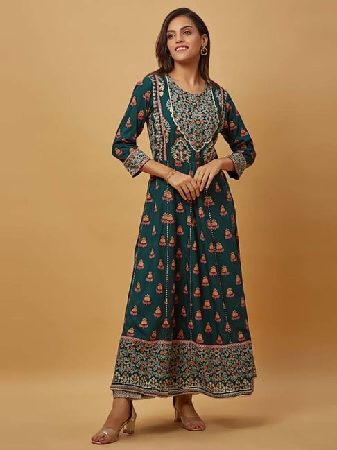 Saraa Designer Cotton Printed Kurti With Bottom : Textilecatalog