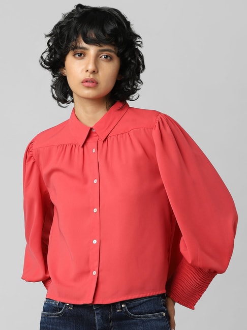Only Red Regular Fit Shirt
