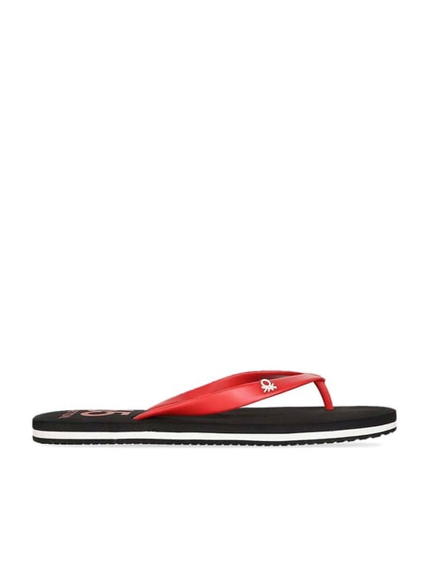 United Colors of Benetton Men's Red Flip Flops