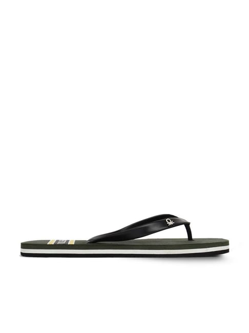 United Colors of Benetton Men's Black Flip Flops