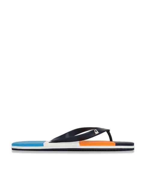 United Colors of Benetton Men's Navy Flip Flops