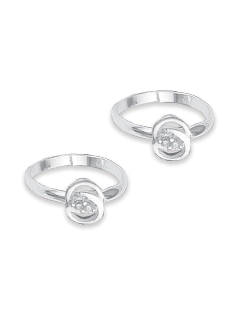 Silver Chest 92.5% Sterling Toe Ring Pair For Women Elegant Self & Box  Design Pack of 2 Diameter: 4.5 cm Online in India, Buy at Best Price from  Firstcry.com - 12242461