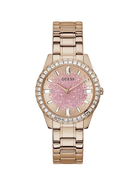 Guess Analog Rose Gold Dial Women's Watch GW0405L3