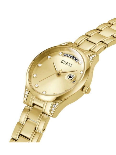 Guess Analog Champagne Dial Women's Watch GW0385L2