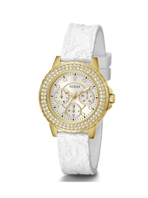 Guess Analog White Dial Women's Watch GW0411L1