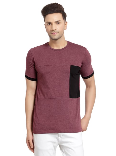 dark maroon color t shirt