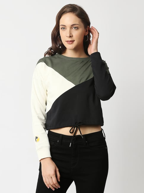 Pepe Jeans Multicolor Round neck Crop Sweatshirt-picture-48