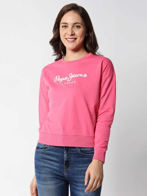 Pepe Jeans Pink Printed Pullover