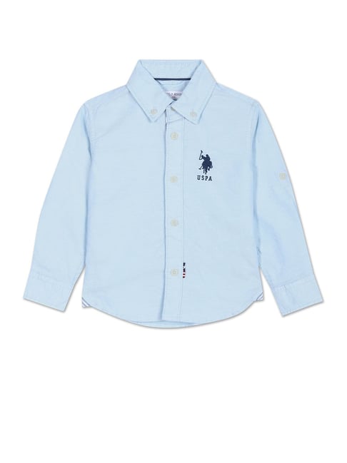 U.S. Polo Assn. Boys Blue Solid Shirt
