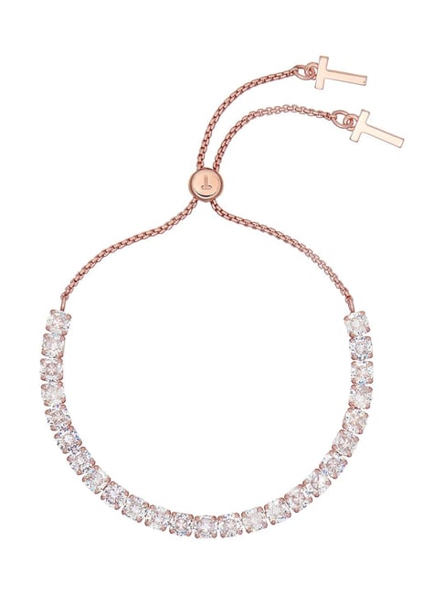 Buy Ted Baker Rose Gold Melrah Icon Crystal Slider Bracelet Online