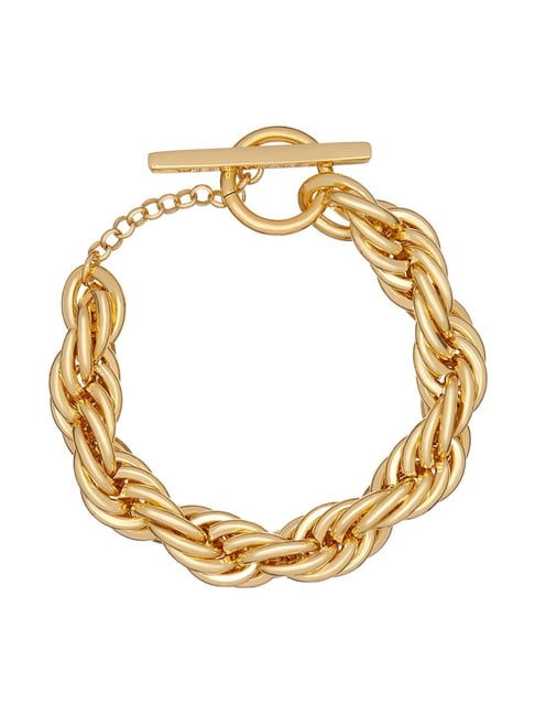 Buy Ted Baker Gold Layah Logo Rope Heavy Chain Bracelet Online At