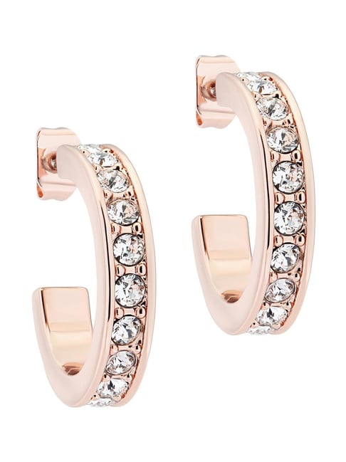 Buy Ted Baker Rose Gold Tone Seanna Crystal Hoop Earrings Online