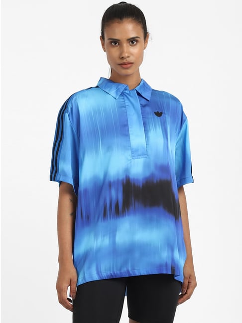 Buy Adidas Originals Multicolor Striped Polo T Shirt for Women s Online Tata CLiQ