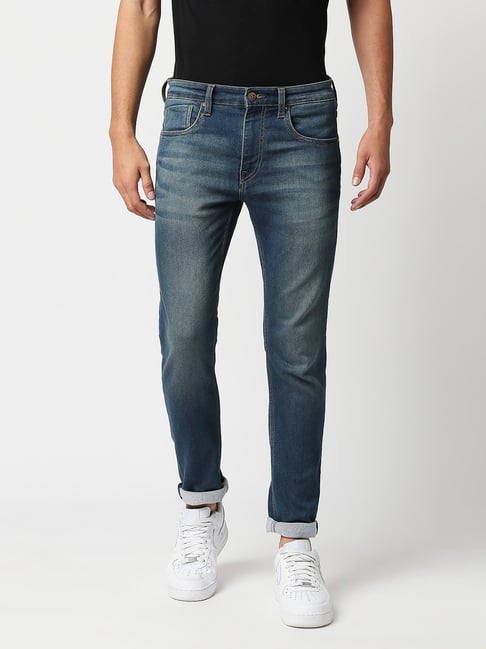 Pepe Jeans Blue Skinny Fit Lightly Washed Jeans