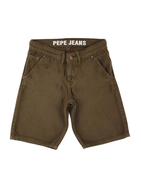 Pepe Jeans Kids Brown Slim Fit Shorts