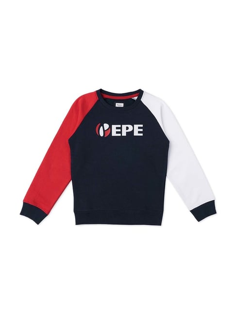 Pepe Jeans Kids Blue Graphic Full Sleeves Sweatshirt-picture-13