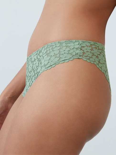 Wunderlove by Westside Green Lace Design Briefs - Price History