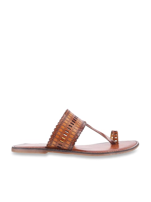 Mochi Women's Brown Toe Ring Sandals Price in India