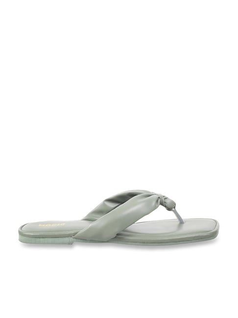 Mochi Women's Green Thong Sandals Price in India