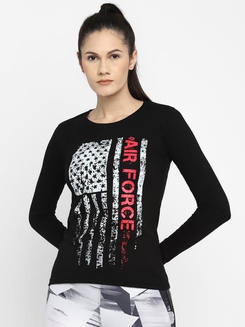 Appulse Black Printed Slim Fit Cotton T-Shirt-picture-35