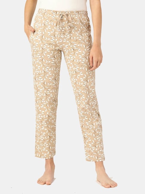 Leading Lady Beige Printed Lounge Pants