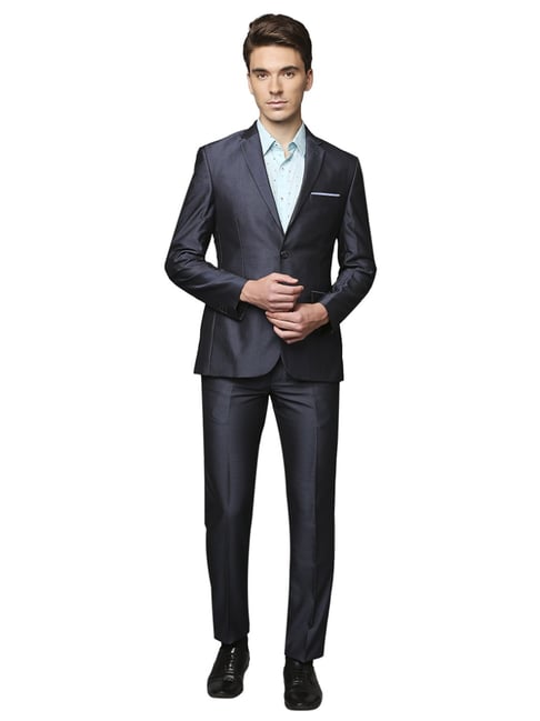 Park Avenue Black Super Slim Fit Two Piece Suit