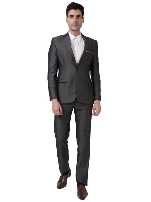 Park Avenue Dark Grey Super Slim Fit Two Piece Suit