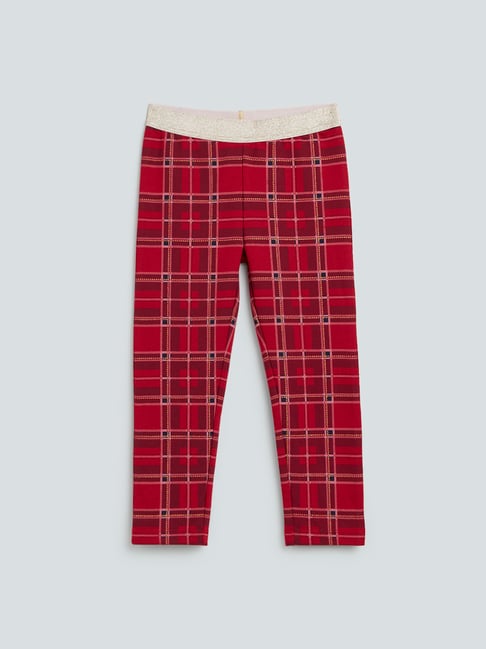 Luxury men's checkered pants red DJPE70 Exclusive | Fashionformen.eu