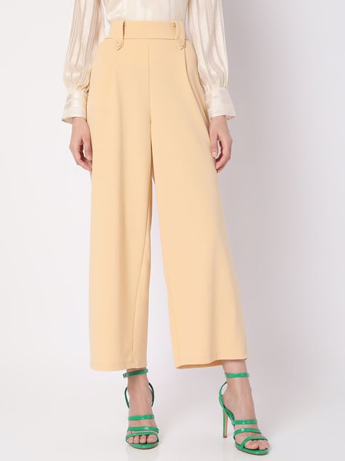 Vero Moda Beige Regular Fit Pants