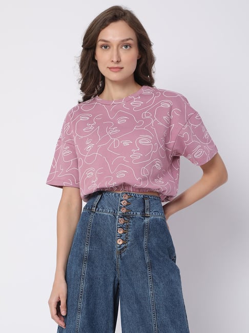 Vero Moda Pink Printed Top