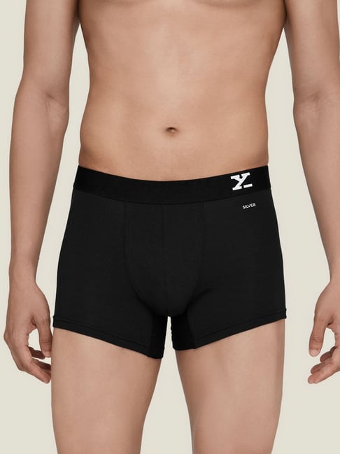 XYXX Black & Dark Maroon Regular Fit Trunks - Pack of 2-picture-15