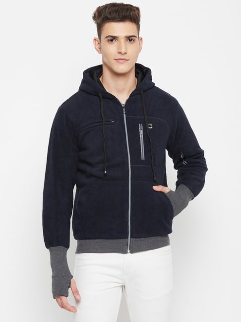 Duke Navy Full Sleeves Hooded Sweatshirt-picture-27
