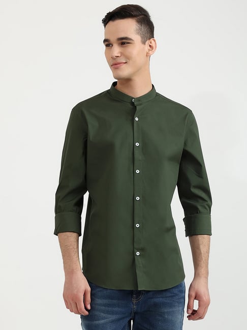 United Colors of Benetton Olive Slim Fit Shirt