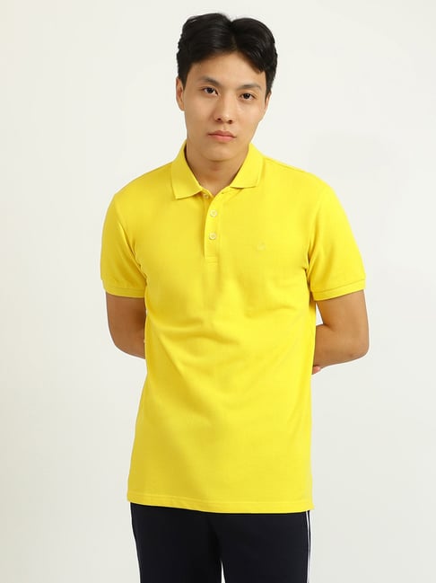 United Colors of Benetton Yellow Polo T-Shirt