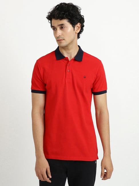 United Colors of Benetton Red Polo T-Shirt