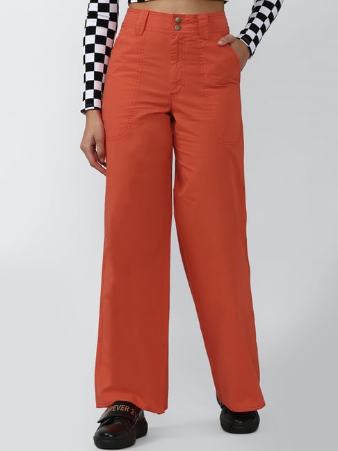 Forever 21 hot sale orange pants