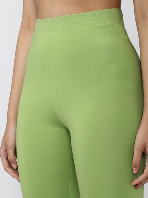 Buy Forever 21 Green Regular Fit Leggings for Women s Online Tata CLiQ