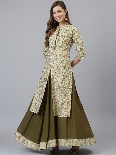 Buy Yellow Viscose Straight Kurta Skirt Suit Set for N/A0.0 |Biba India-sonxechinhhang.vn