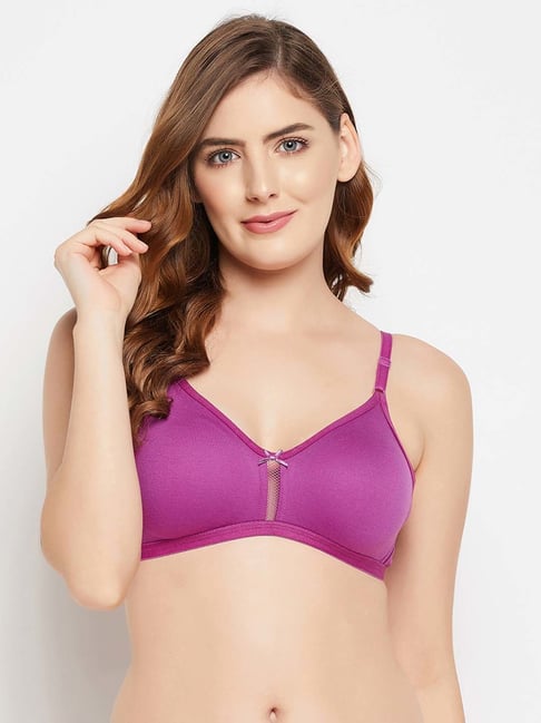 Clovia Purple Wireless Non-Padded T-Shirt Bra Price in India