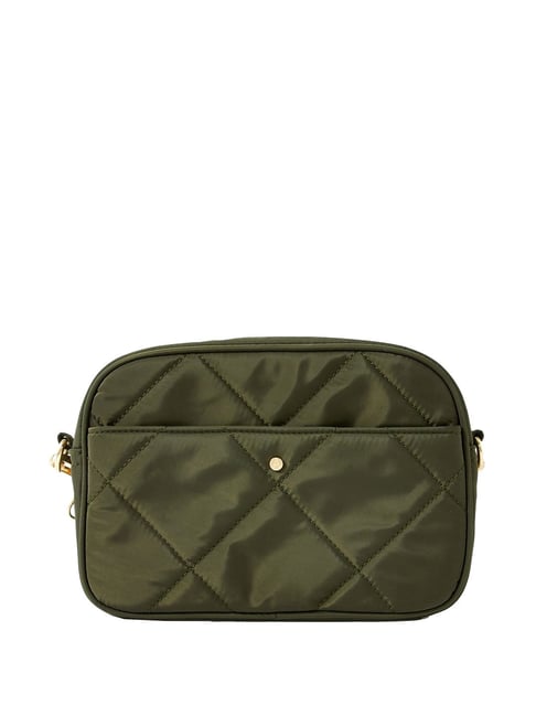 Olive green cheap nylon crossbody bag