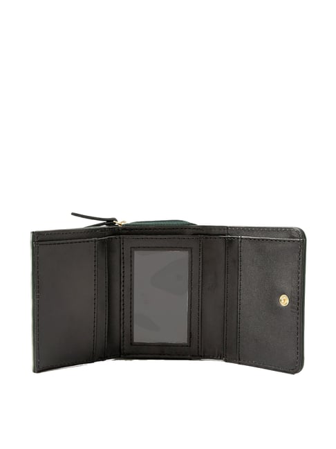 Buy Accessorize London Green Solid Tri-Fold Wallet for Women Online At ...