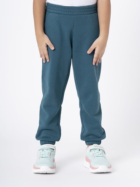 Mode By Red Tape Kids Turquoise Blue Regular Fit Joggers