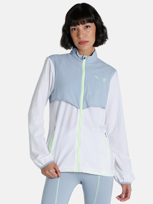 Puma Sports Running Jacket Buy Puma White Color-Block Running