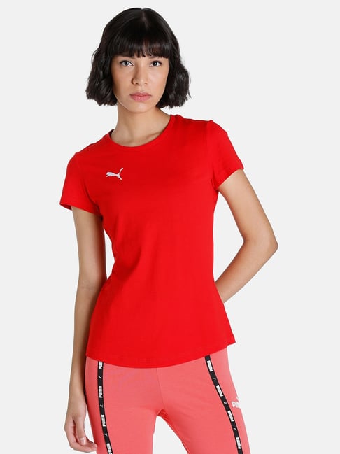 womens red puma shirt