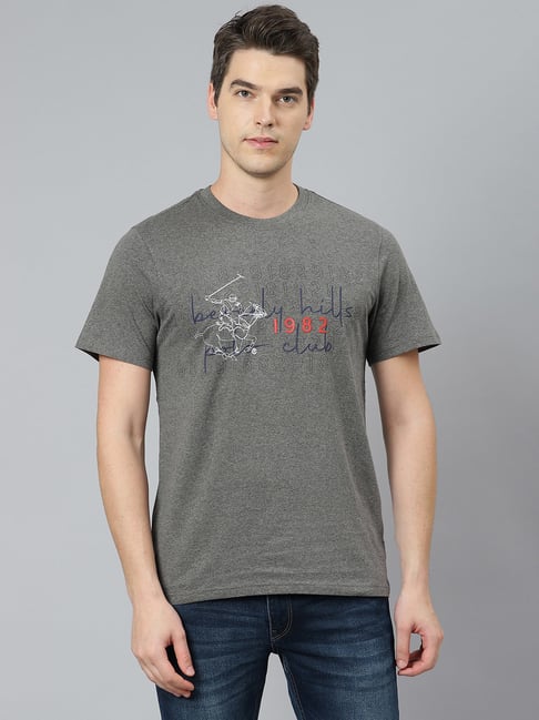 Beverly Hills Polo Club Charcoal Crew T-Shirt