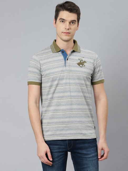 Grey polo shirt clearance combination