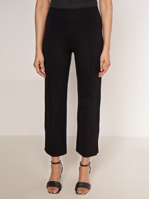 Black Cropped Pants for Women