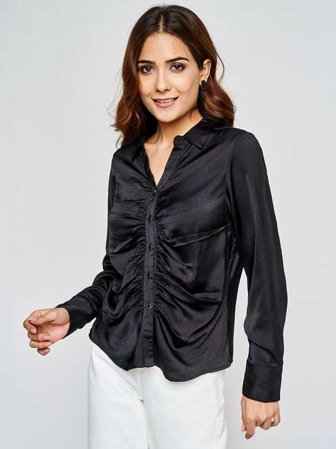 AND Black Regular Fit Shirt Price in India